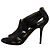 Sandali con tacco a taglio Jimmy Choo in pelle nera Nero - vista 4