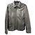 Autre Marque Schwarze Lederjacke mit Reißverschluss