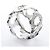Cartier C Doing Diamant Weißgold Bandring Silber - Ansicht 9