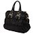 Borsa Tote/Spalla con Logo Arricciato Prada Nero - vista 2