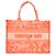Borsa Tote Medium Book Christian Dior Bianco Arancione