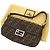 Bolsa Mamma Bucket em padrão Zucca da Fendi Marrom - vista 2