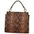 Autre Marque Alviero Martini 1ª Classe Python Print Lederhandtasche / Umhängetasche Braun Goldene Hardware