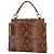 Autre Marque Alviero Martini 1ª Classe Python Print Lederhandtasche / Umhängetasche Braun Goldene Hardware - Ansicht 2