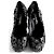Tacchi decorati con camelia 3D Chanel Primavera 2010 Nero - vista 3