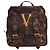 Zaino in pelle metallica con stampa leopardata Virtus di Gianni Versace con logo V barocco dorato Multicolore
