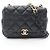 Borsa a Spalla in Pelle di Agnello Nera Matelassé Chanel Nero