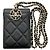 Visitenkartenetui Matelassé Chanel Coco Mark Schwarz