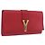 Borsa Clutch Y Line in pelle rossa e oro SAINT LAURENT 311213 Auth 170930 Rosso D'oro