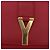 Borsa Clutch Y Line in pelle rossa e oro SAINT LAURENT 311213 Auth 170930 Rosso D'oro - vista 12