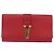 Borsa Clutch Y Line in pelle rossa e oro SAINT LAURENT 311213 Auth 170930 Rosso D'oro - vista 2