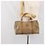 Céline Borsa a mano in tela Macadam CELINE PVC beige oro Auth ti3725 D'oro - vista 23