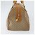 Céline Borsa a mano in tela Macadam CELINE PVC beige oro Auth ti3725 D'oro - vista 4