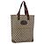 Borsa tote in PVC beige e rosso della linea Sherry GG Supreme di GUCCI Auth ti3662