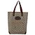 Borsa tote in PVC beige e rosso della linea Sherry GG Supreme di GUCCI Auth ti3662 - vista 2