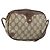 Gucci Borsa GG Supreme Web Sherry Line in PVC beige e oro 156 02 066 Auth 171353 D'oro