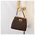 Céline Borsa a Spalla in Tela Macadam CELINE in Pelle PVC Marrone Oro Auth 171609 D'oro - vista 23