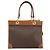 Céline Bolso de mano de lona Macadam CELINE en cuero PVC marrón dorado Auth 171069 Castaño - vista 2