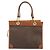Céline Bolso de mano de lona Macadam CELINE en cuero PVC marrón dorado Auth 171069 Castaño - vista 3