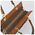 Céline Bolso de mano de lona Macadam CELINE en cuero PVC marrón dorado Auth 171069 Castaño - vista 6