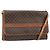 Céline Borsa a Spalla in Tela Macadam CELINE in Pelle PVC Marrone Oro Auth bs33208 D'oro