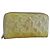 CHANEL Icon line Long Wallet Lackleder Silber CC Auth bs33317