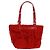 Borsa a mano Salvatore Ferragamo in cotone rosso argento Auth BA10481V