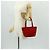 Borsa a mano Salvatore Ferragamo in cotone rosso argento Auth BA10481V - vista 21