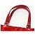 Borsa a mano Salvatore Ferragamo in cotone rosso argento Auth BA10481V - vista 8