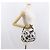CHANEL Borsa a Mano da Compagnia Aerea in Tela Bianca Argento CC Auth 169837 Bianco - vista 21
