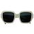 Gafas de sol Prada de acetato cuadrado pulido blanco / gris