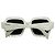 Gafas de sol Prada de acetato cuadrado pulido blanco / gris - vista 2