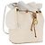 Céline Bolso de hombro de lona Macadam CELINE en cuero PVC blanco y dorado Auth 169899