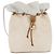 Céline Bolso de hombro de lona Macadam CELINE en cuero PVC blanco y dorado Auth 169899 - vista 2
