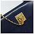 Céline Borsa a mano CELINE in pelle blu navy oro Auth 171637 D'oro - vista 14