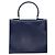 Céline Borsa a mano CELINE in pelle blu navy oro Auth 171637 D'oro - vista 3