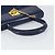 Céline Borsa a mano CELINE in pelle blu navy oro Auth 171637 D'oro - vista 7