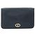 Christian Dior Chain Shoulder Bag Leather Navy Gold Auth ti3768 Golden Navy blue - view 2