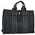 Hermès HERMES Borsa Fourre Tout PM in Tela Nera Argento Auth ti3705 Nero