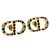 Orecchino a perno in strass Christian Dior in metallo dorato Auth 168258M