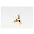 Orecchino a perno in strass Christian Dior in metallo dorato Auth 168258M - vista 4