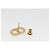 Orecchino a perno in strass Christian Dior in metallo dorato Auth 168258M - vista 6
