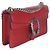 Borsa a Spalla Small Dionysus in Pelle di Vitello Rosso a Granulato Gucci - vista 4