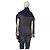 Sciarpa lunga plissettata trasparente blu navy e nera di Issey Miyake con frange - vista 10
