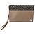 Pochette en cuir marron Zucca Fendi