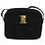 Borsa Clutch Vala in suede Salvatore Ferragamo Nero