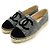 Chanel Espadrilles de Lin Lã Veludo Planas Marrom Preto
