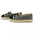 Chanel Espadrilles de Lin Lã Veludo Planas Marrom Preto - vista 2