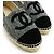 Chanel Espadrilles de Lin Lã Veludo Planas Marrom Preto - vista 5