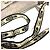 Borsa a tracolla FENDI Selleria Logo Marrone Metallico - vista 12